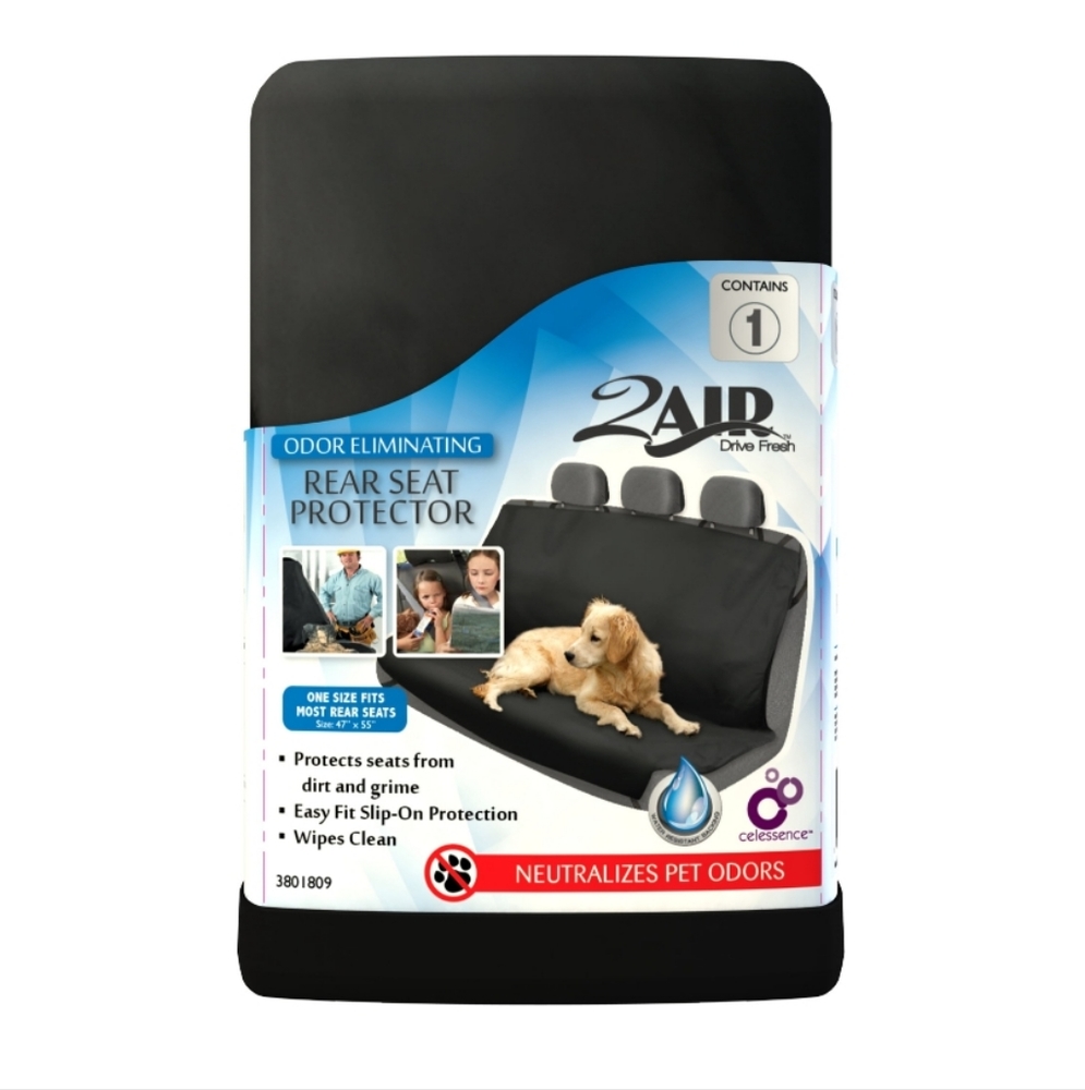 2Air Dog Back Seat Cover Protector Waterproof ...Black